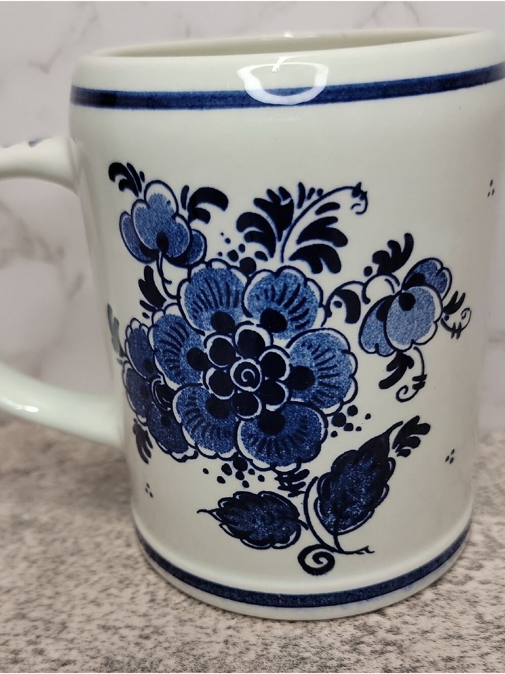 Vintage Blauw Delfts Beer Stein Mug Delft Blue - Picture 5 of 10
